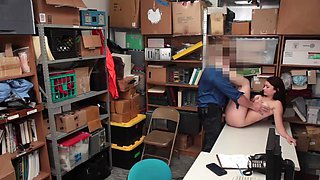 Teen hottie Jennifer Jacobs takes a wild ride from stranger Evan Stone in the back of an adult shop