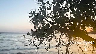 Wetting Panties And Jeans On A Bare Foot Island Walk