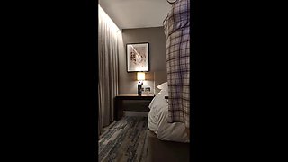 Kelli UKs Bondaged Sissy Hotel Dildo Slutting in Chastity Clamps