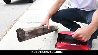 Petite tattooed latina tricked into smoking bwc