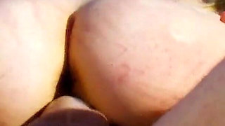 Stepfather filmed having wild anal group sex on the beach