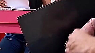 Risky Handjob for Receptionist Who Kept an Eye on My Erection!