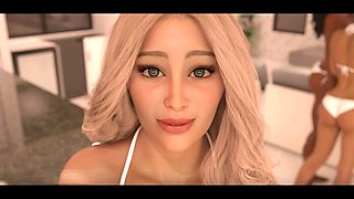 Futanari lesbian, futanari hentai, making out
