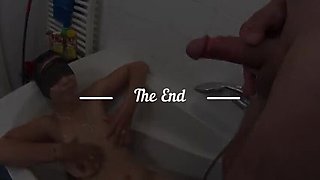 Amateur Couple First Time Pissing Fun in Bathroom with Big Tits MILF