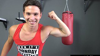 Hot Czech Boy Flexes and Shows Cock