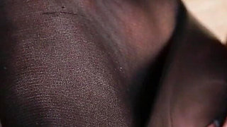 High Heels on Wooden Floor Asmr - Nylon Leg Rubbing, Shoe Sounds