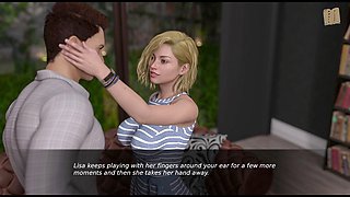 Steamy stories and game walkthrough featuring a hot blonde with big tits