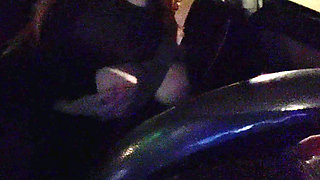 Italian Big Tits MILF Artemisia Love Sexy Car Ride Driving Around Smoking a Cigarette and Flashing Her Big Juicy Boobs