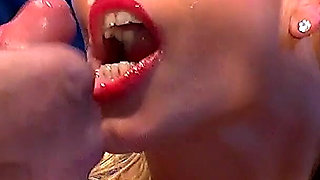 Ggg John Thompson - Blonde Slut Sucks Cocks in Wild Bukkake Orgy