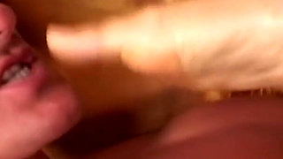 Mature Babe Drains Cock with Nylon Stockinged Feet