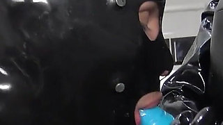 Hot MILF Tatjana Pegging Her Slave in the Kitchen