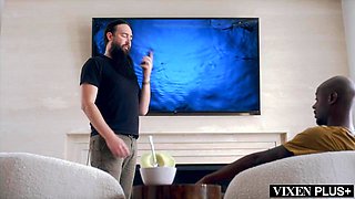 Big-Tits Housewife MILF Rides Huge BBC for Facial