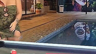 In a Bar in Bucaramanga Big Ass Married Fucked Mercilessly on the Pool Table - Gets Hot Milk in Her Pussy