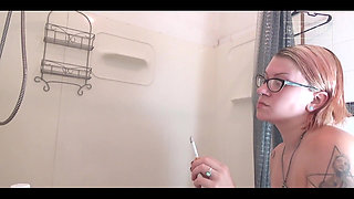 Candid Post-shower Smoke