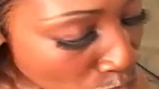 Black Pussy Sucks a Big Black Cock and Gets Fucked Doggystyle