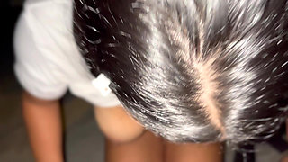 Busty schoolgirl is it's a rainy day !  Deepthroat