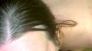 Great amateur video of Brunette POV oral sex