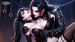 Goth Girl Bound by Vampire Lord - BDSM Monster Hentai 1