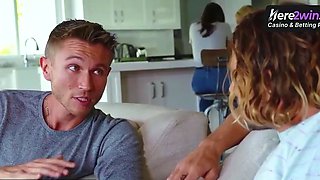 American youthfull damsel gives a deep blowage to her