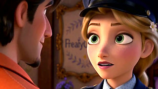 Tangled Bliss: Rapunzel's First Blowjob with Flynn in 4K