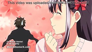 Hentai Anime Girlfriend with Big Natural Tits Wants Sex - Blowjob, Doggystyle & Creampie