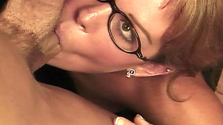 Busty MILF with glasses gets her anal hole penetrated