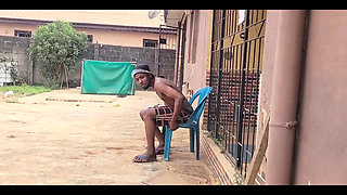 Sex Addicted Nasty Bitch Fuck Her Husband Brother Outside Behind the Window