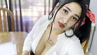 BUSTY SCHOOLGIRL FUCKS THE MATH TEACHER HARD to pass