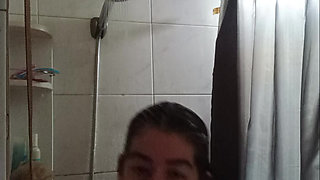 Milf taking a shower