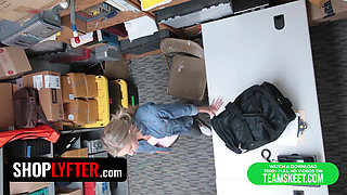 Shoplyfter - Skinny Blonde Cutie Emma Hix Gives Her Pussy to Security Officer to Get Out of Trouble