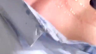 Ride on Big Dick Doll During He Pee on My Tits Face and Back and Fuck Deeply My Throat with Cum in My Mouth