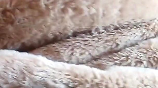 Golden Dress, Fur & Smoking - Hairy Pussy, Deep Blowjob & Hard Doggy on a Freezer