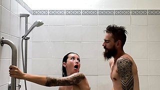 Amateur blonde and brunette lick each other