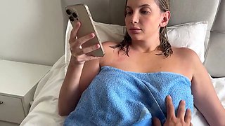 Step Brother Caught Step Sis Naked and Alone After Shower