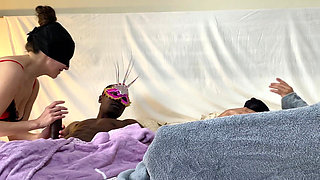 Horny Wife Double Penetrated by BBC and Husband Part 1