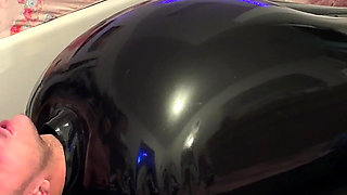 Wife Milks Her Submissive Husband-slave in an Inflatable Latex Bag - E-stim, Rimmer & Heavy Breathing
