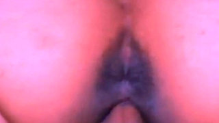 The secretary greets her stepson at the door and rides him all the way to the back