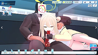 Blue Archive - Top Student Nonomi Pleases Sensei - 3D Hentai Animations