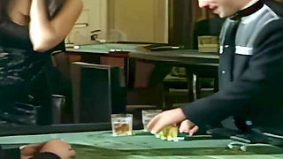 Gorgeous Woman Meets Two Men at the Roulette Table -facial Double Cumshot