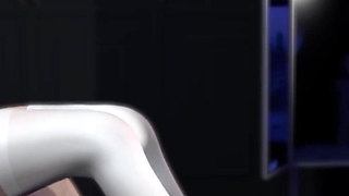 3D Horny Sexy Mature Bride Teasing the Young Big Cock