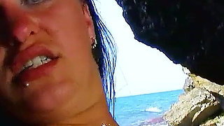 Teen Lynn gets ass fucked by step brother on vacation at the beach