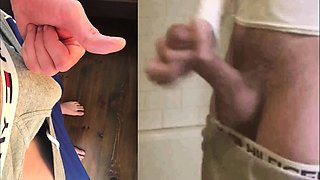 Baited Straight Hung Young Guy football gear and jacking off