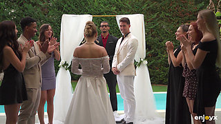 Slut Bride Wedding Threesome