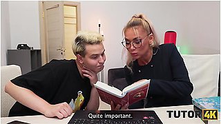 Russian Blonde Tutor Got Some Cum Into Her Coffee And Then Into Her Mouth - Moon Imp And Arty Cheys