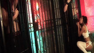 Double Caught Scene 4: Brunette with a Big Ass in Lingerie Wants Two Cocks Inside Her for a Threesome