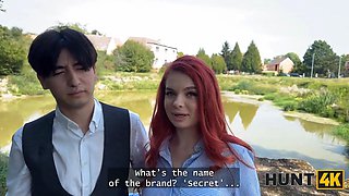 Hunt4k. huge boobed redhead tempted a stranger and fucked him in front of her boyfriend