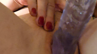 Goode Girl Ties, Licks and Sucks Hubby's Cock and Balls and Fucks Herself