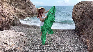 Vlog Lissa Brown Goes to a Nudist Beach to Film a Custom Video