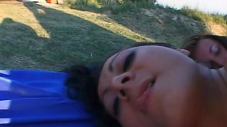 Naughty brunette enjoys hardcore anal