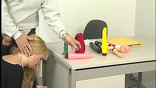 Blonde mature gets fucked in her hairy cunt